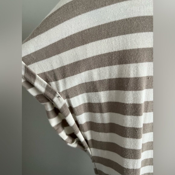 Downeast Midi Dress | Gray and White Striped | Size M - Picture 3 of 6